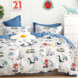 Pościel dla dzieci, unisex, dinozaury, bawełna Pościel - dziecięca Naty Shop Model B 135 X 200 cm + 80 X 80 cm