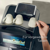 Automatyczny ekspres do kawy Siemens EQ900 TQ903D03, sterowanie z aplikacji, intuicyjny wyświetlacz dotykowy, tryb baristy, AromaBoost, redukcja szumów, młynek Premium, automatyczne czyszczenie parą, 1500 W, stal nierdzewna