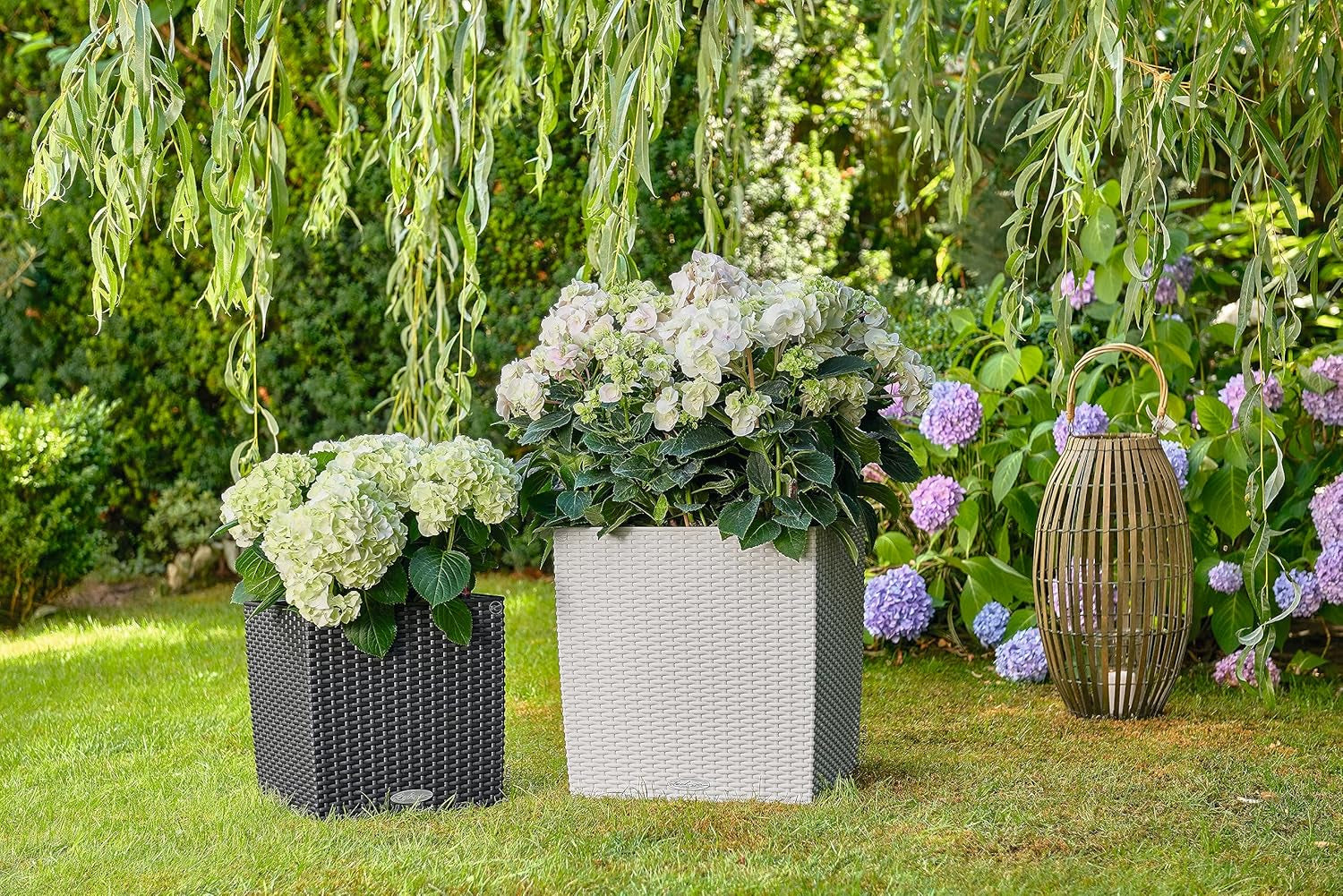LECHUZA CUBE Domek 30 granitowy 15372