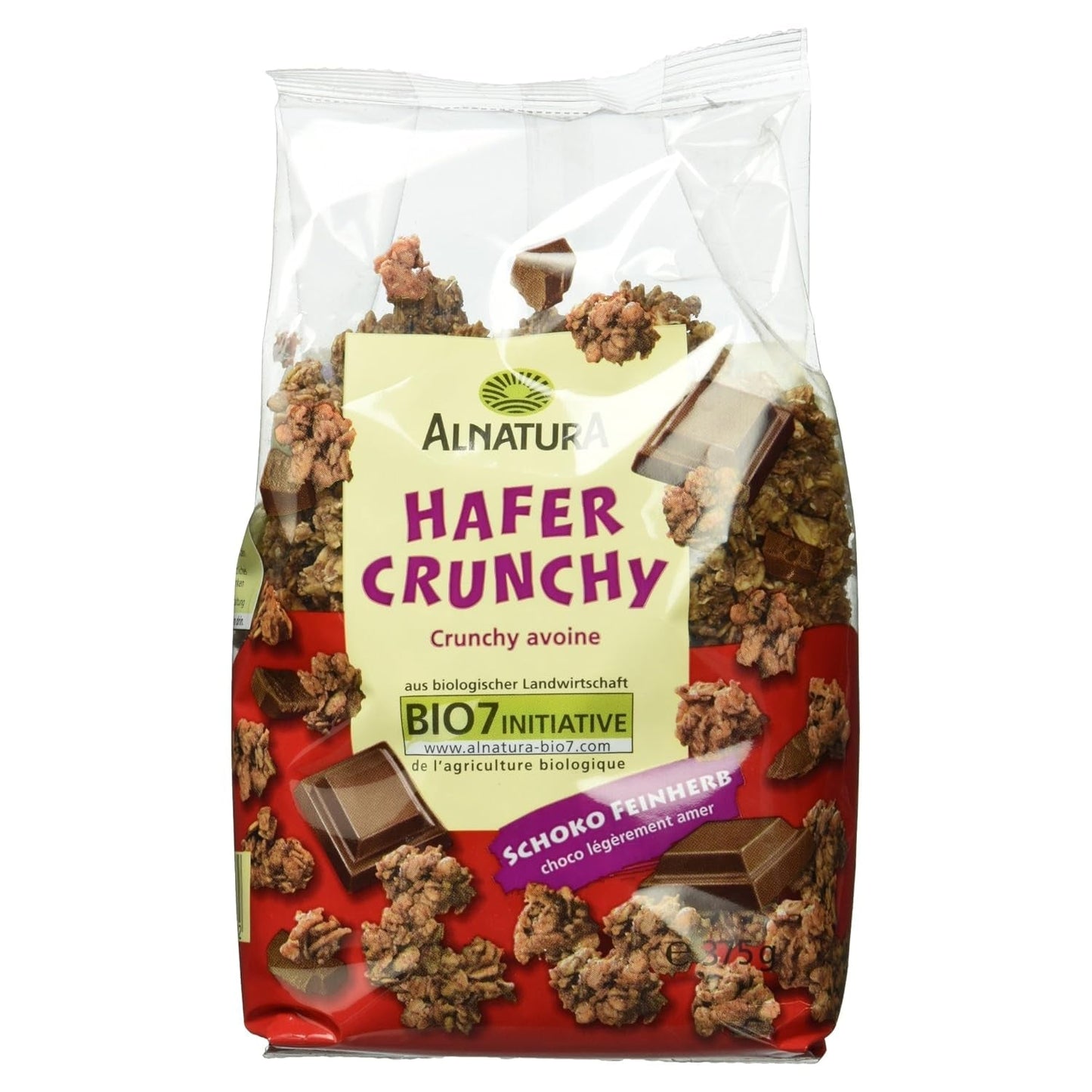 Chrupiące ciastka owsiane z ekologiczną czekoladą, 375g