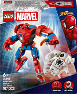 LEGO Marvel Spider-Man Mech kontra. Anti-Venom — zabawka superbohatera z 2 minifigurkami — figurka z ruchomymi rękami, nogami i palcami — prezent dla chłopców i dziewcząt w wieku od 6 lat 76308 Besuche den LEGO-Store Zestawy konstrukcyjne