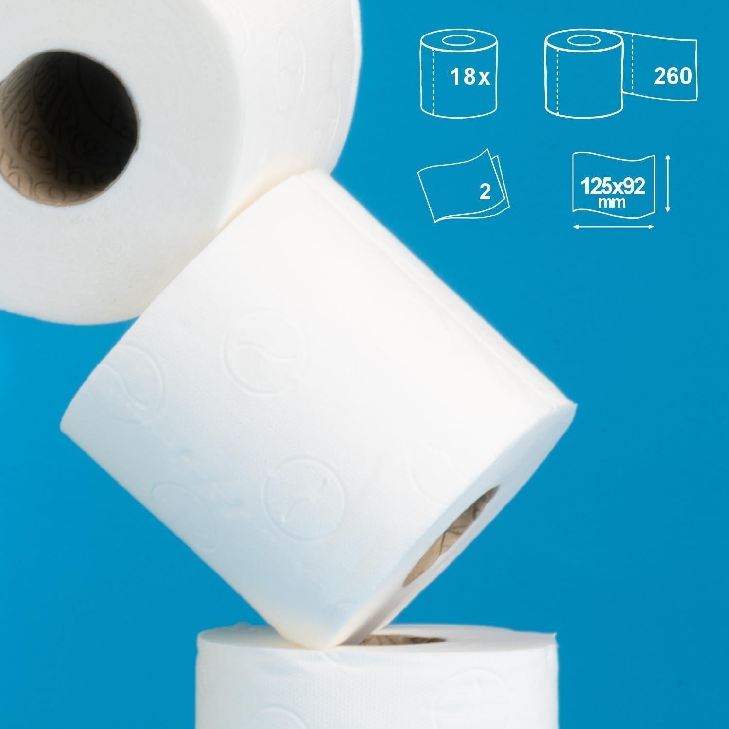 Papier toaletowy podwójny Renova, 18 rolek