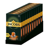 Jacobs Kaffeekapseln Espresso Classico, Intensität 7/12, 10 x 10 Getränke, kompatybilna z Nespresso* Kaffee Kapseln, 100 Kapseln