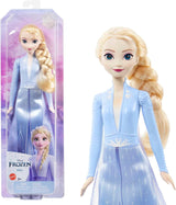 Mattel Disney Lalka Księżniczki Elsy, Lalka Kraina Lodu w stroju podróżnym, Czesane blond włosy, Przegubowy staw, Odpinana spódnica i buty, Prezenty Disneya, Zabawka dla dzieci w wieku od 3 lat, HLW48
