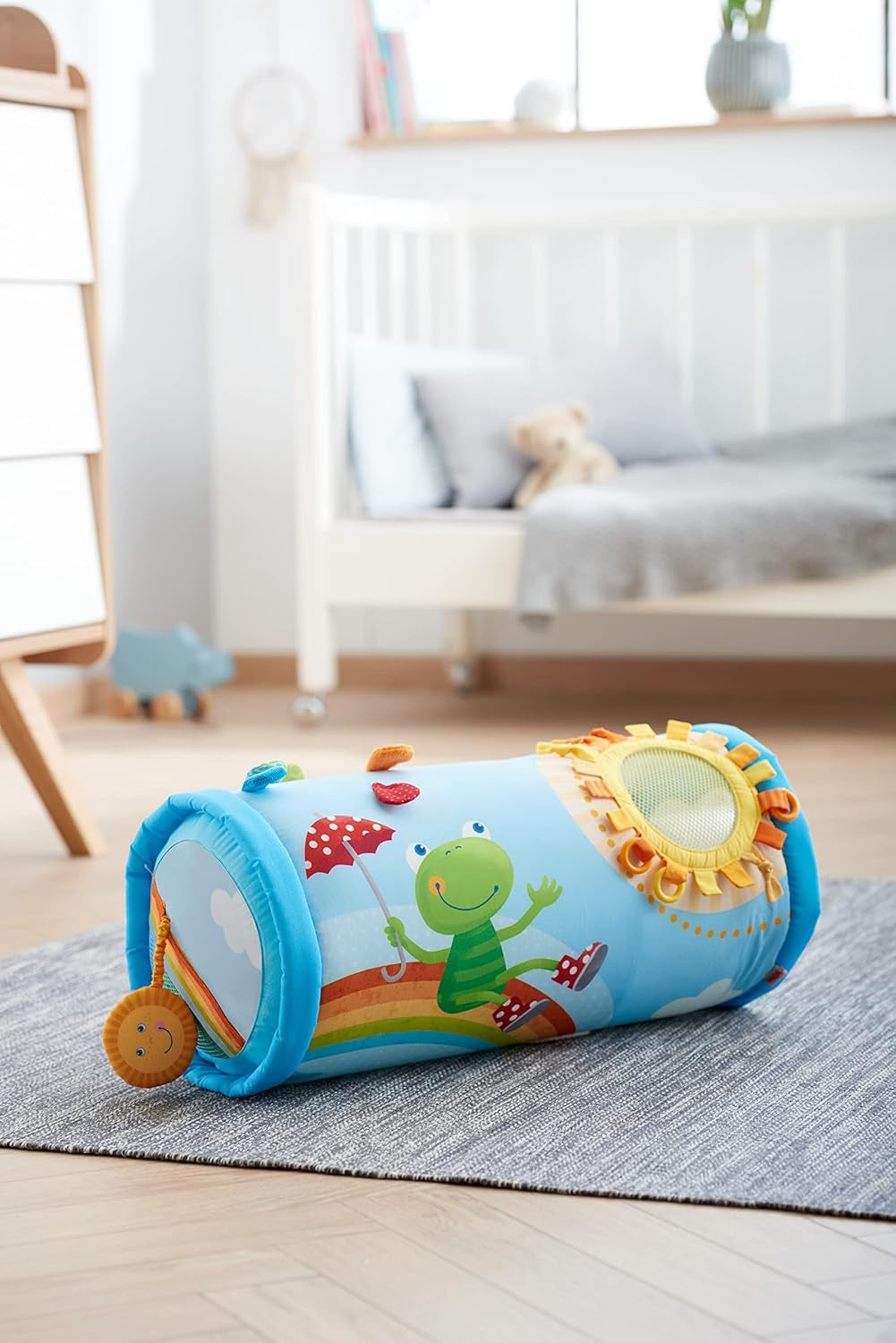 Zabawka dla małych dzieci HABA raczkująca rolka tęczowy świat. Zabawki Bebe Naty Shop
