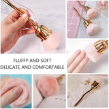 Nail Art Staubpinsel Für Maniküre Rose Kopfbürste,Nagel Kunst Staub Entferner Pinsel,Makijaż-Pinsel Weich,Zubehör Nagel Werkzeuge