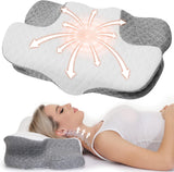 Poduszka pod szyję Wellsync Poduszka ergonomiczna Poduszka z pianki memory Poduszka ortopedyczna do podkładów bocznych Podkłady na plecach Podkłady na brzuch Ból szyi Biały Szary Poduszki ortopedyczne szyjki macicy Naty Shop Domyślny tytuł