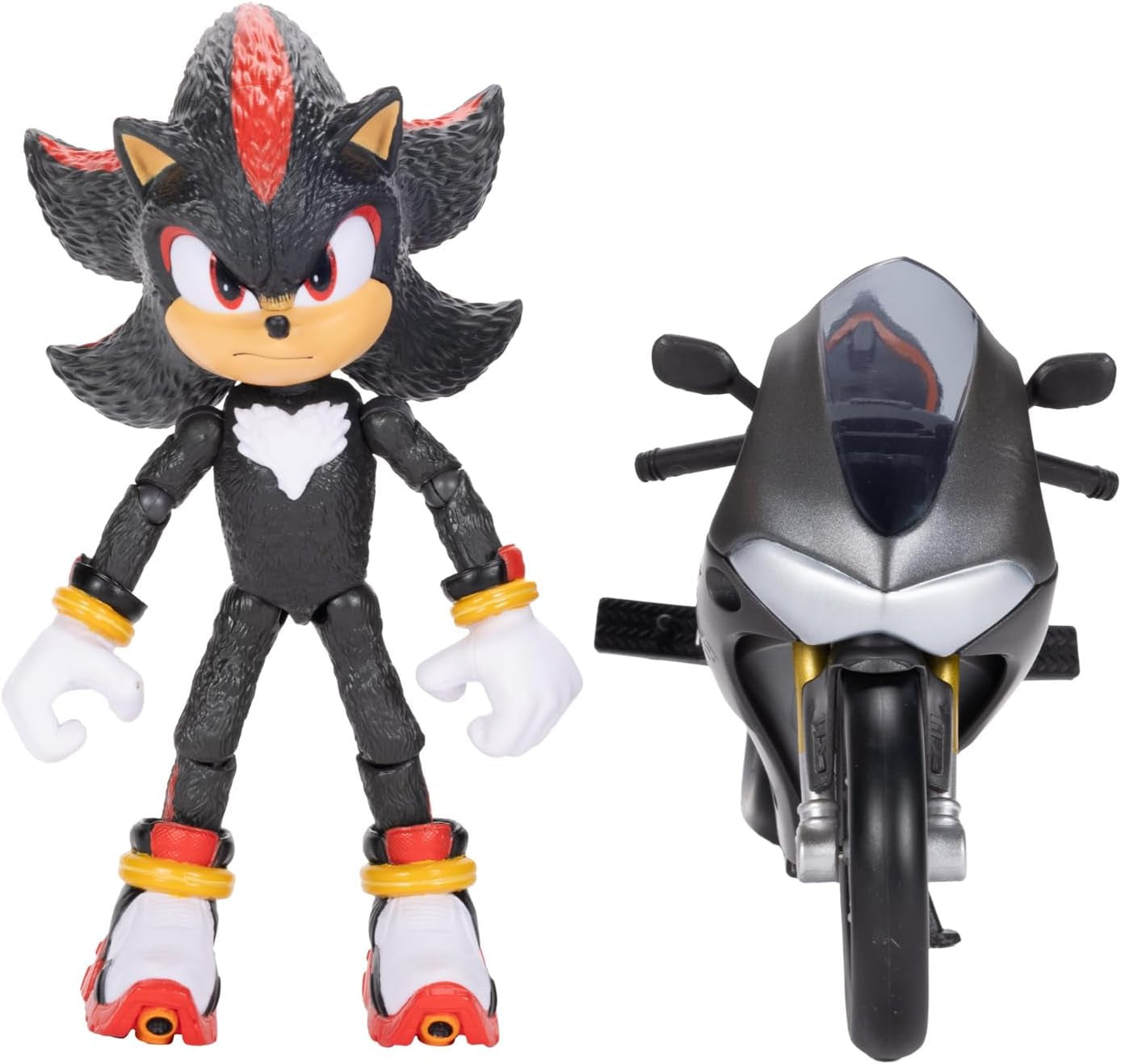 Figurka Sonic 3 The Movie Shadow, 15 cm, ruchoma, w tym Shadow Mobile firmy Jakks Pacific, akustyczna, czarna Figurki Naty Shop