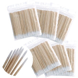 600 Stück Wattestäbchen Holz Spitz, Reinigungsstäbchen, Microbrush Stäbchen Wattestäbchen Für Tattoo, Augenbrauen, Uroda, Lippenstift, Wimpern, Makijaż, Nagel Zubehör, Augenbrauen Tattoo
