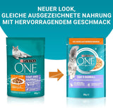 PURINA ONE Mokra karma dla kota w sosie z kurczakiem i sierścią, opakowanie 26 szt. (26 x 85 g)