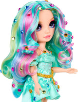 Olśniewająca lalka modowa Rainbow High Be – Celine Turquoise – niebiesko-zielona, ​​28 cm, z narzędziem do dekorowania, błyszczącymi klejnotami i akcesoriami do stylizacji