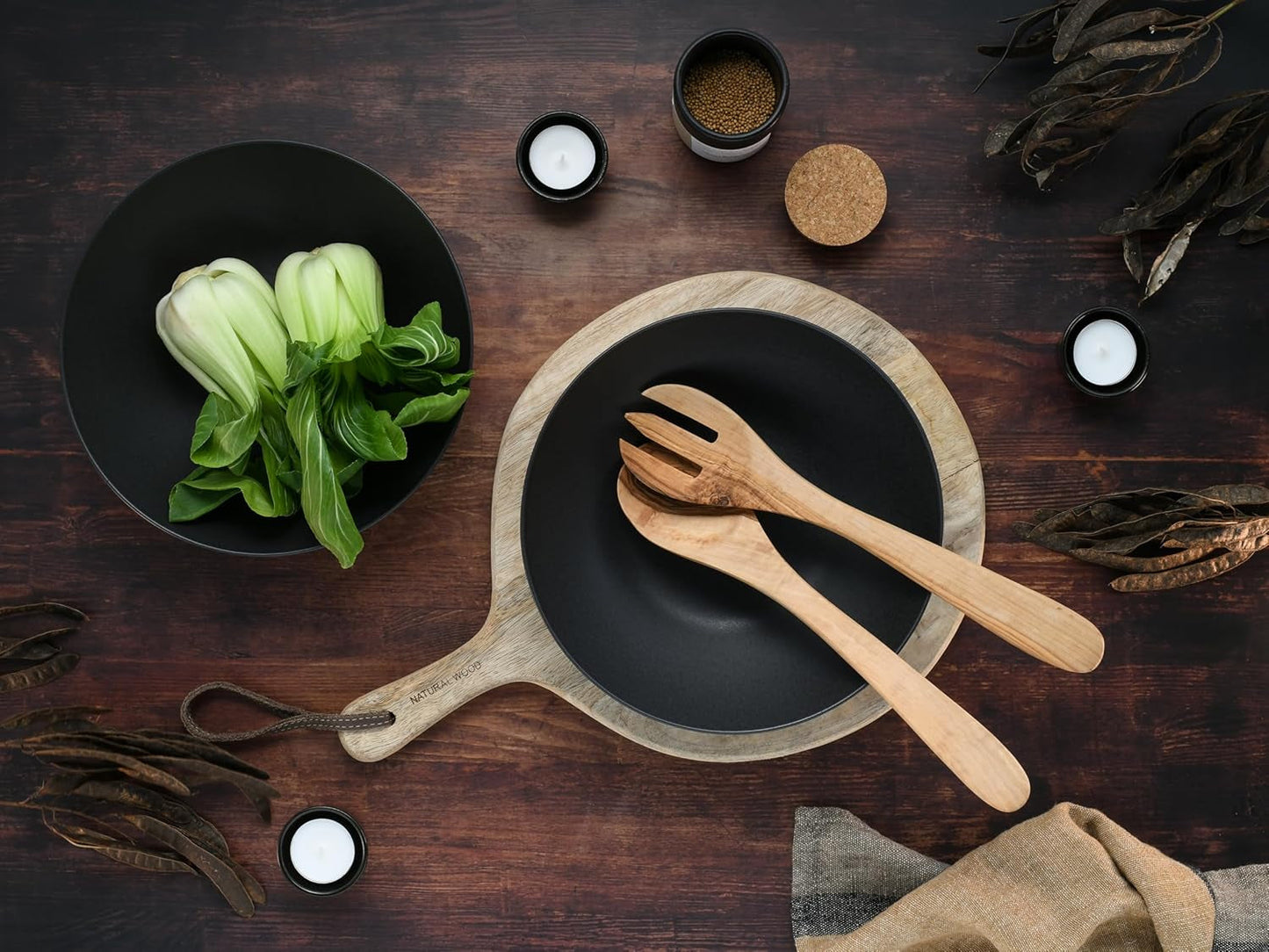 Creatable, 30007, seria Soft Touch, 2-częściowy zestaw naczyń obiadowych, kamionkowy zestaw sałatek, można myć w zmywarce i używać w kuchence mikrofalowej, wyprodukowano w Portugalii