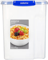 System KLIP IT Plus zestaw słoików do przechowywania żywności, okrągły | 300 ml l | hermetyczne, nadające się do układania w stosy i hermetyczne słoiki do przechowywania z pokrywkami | nadaje się do lodówki/zamrażarki | bez BPA | 4 szt. Pudełka do przechowywania żywności Naty Shop 4,2 L