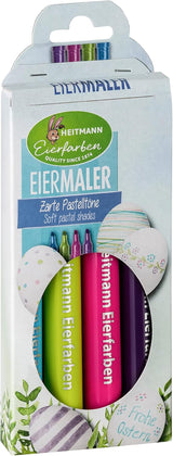 Heitmann Egg Colors - Egg Painter's Pastel - 4 kolorowe kredki w kolorze różowym, zielonym, niebieskim i fioletowym