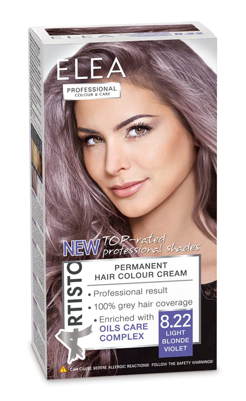 Color & Care trwała koloryzacja włosów 120ml, profesjonalny efekt, pokrycie siwych włosów, wzbogacona olejkowymi kompleksami pielęgnującymi - Długotrwała koloryzacja włosów (10,1 Super jasny popielaty blond) Farba do włosów Naty Shop 8,22 Jasnofioletowy blond