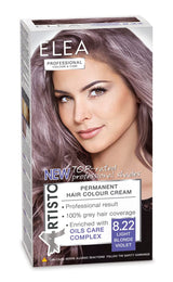 Color & Care trwała koloryzacja włosów 120ml, profesjonalny efekt, pokrycie siwych włosów, wzbogacona olejkowymi kompleksami pielęgnującymi - Długotrwała koloryzacja włosów (10,1 Super jasny popielaty blond) Farba do włosów Naty Shop 8,22 Jasnofioletowy blond