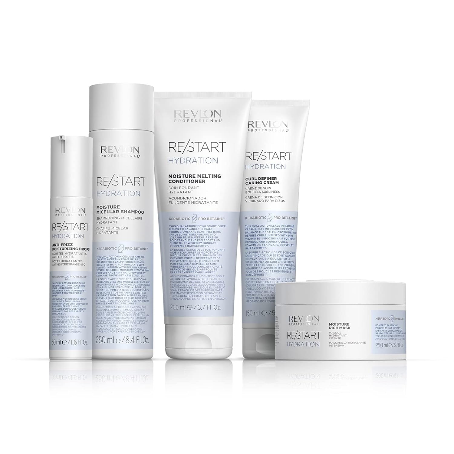 RE/START Hydration Moisture Rich Mask 250ml Nawilżająca maska do włosów do włosów suchych Długotrwała bogata maska pielęgnacyjna Regenerująca maska zapobiegająca puszeniu się włosów Naty Shop Maska do włosów