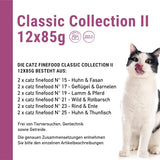 Catz Finefood Classic Collection Mixed Pack Mokra karma dla kotów - Wyśmienita karma mokra dla Twojego kota, bez zbóż i bez cukru, o dużej zawartości mięsa, 24 saszetki x 85g