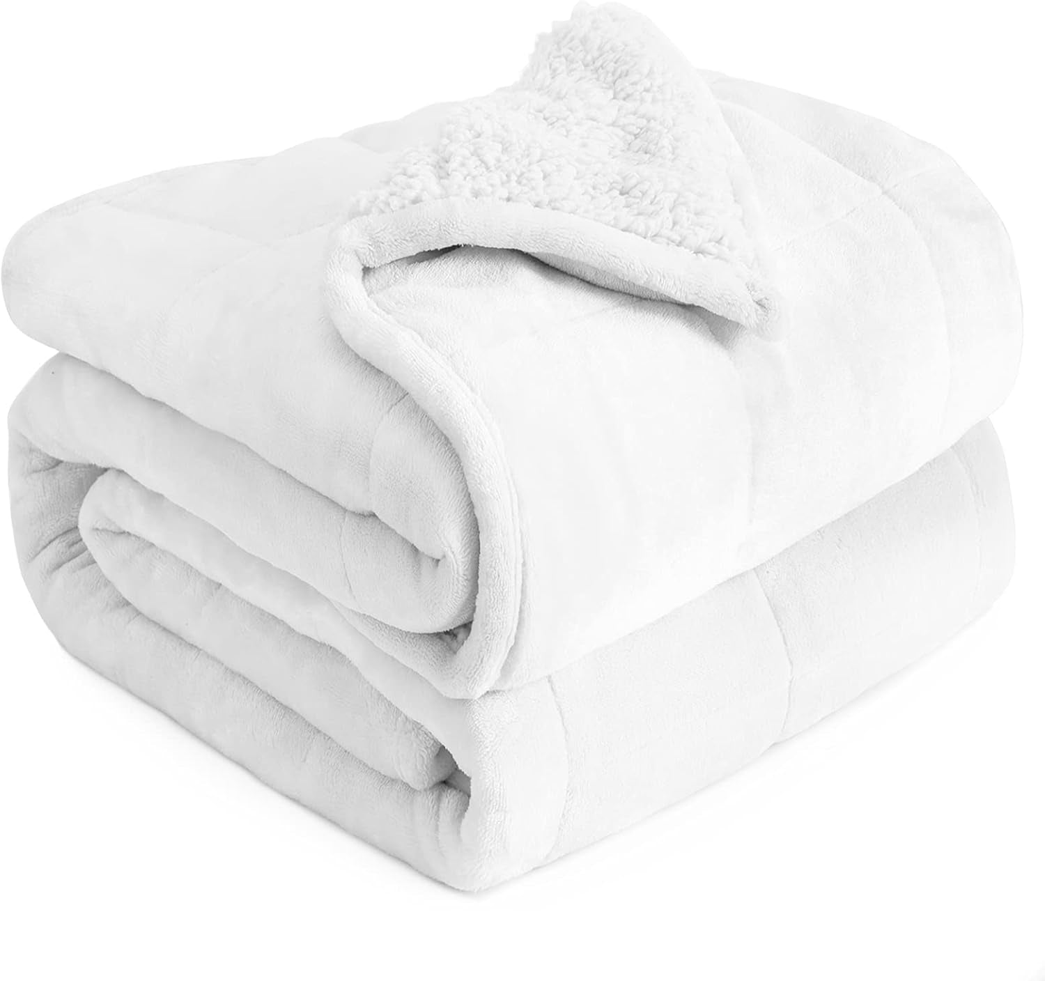Koc obciążeniowy Cottonblue 6,8 kg Queen Size Flanelowy Shaggy Sherpa Koc obciążeniowy dla dorosłych Wygodne koce obciążane do uspokajania i relaksu Ciężkie kołdry 152,4 x 203,2 Naty Shop Kołdry i kołdry Śnieżka 48 x 72 15 Lb
