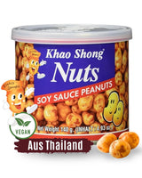Khao Shong Smażony zielony groszek z wasabi, chrupiący groszek w pikantnej panierce, niskotłuszczowa alternatywa dla orzechów, średnio ostry, puszka 1 140 g | 140 g (1 opakowanie)