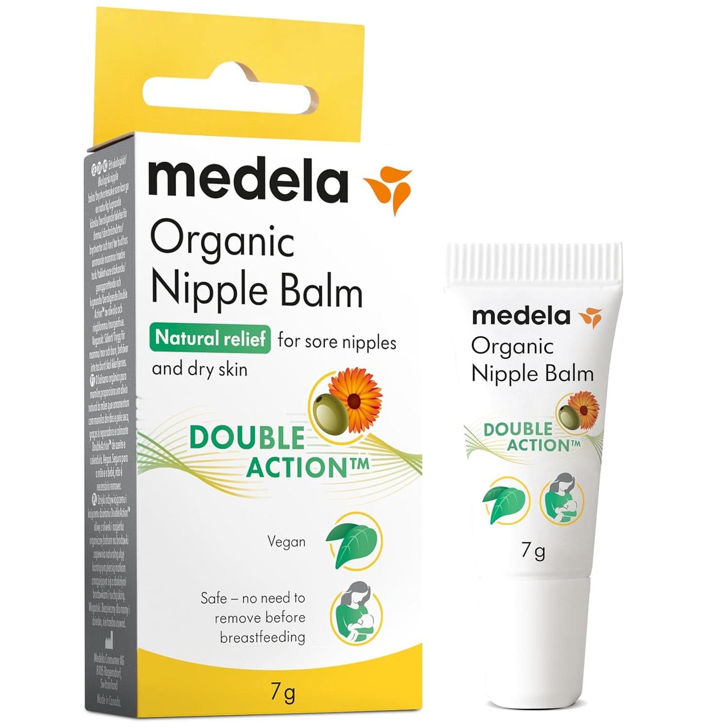 Medela Bio-Brustwarzenbalsm – Beruhigend Und Pflegend Für Stillende Mütter – Hergestellt Aus Naturichen, Sicheren Inhaltsstoffen – Linderung Bei Beanspruchten Brustwarzen – Artykuły poporodowe 40 G Akcesoria Żywność i karmienie piersią Baby Naty Shop Bio Brustwarzencreme 7G