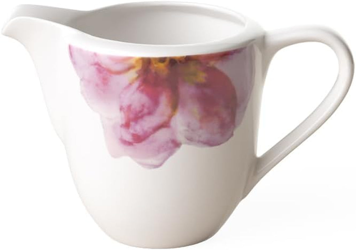 Villeroy & Boch - Kubek na mleko Rose Garden, 280 ml, Premium Porcelain, biały/różowy