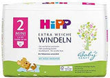 HiPP Babysanft mini pieluszki rozmiar 2 w opakowaniu na 2 tygodnie (124 pieluszki)
