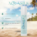 AQUA SILK krem do włosów na lato, chroni włosy przed morzem i chlorem, jedwab i aloes, pielęgnacja włosów M-O-I | Maska do włosów Naty Shop 100 ml