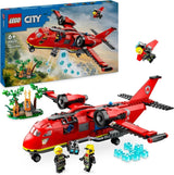 LEGO City Samolot strażacki, zabawkowy samolot strażacki dla dzieci, zestaw do budowania z 3 figurkami strażaków i scenerią strażacką, świetny pomysł na prezent dla chłopców i dziewcząt w wieku 6 lat 60413 Zestawy do budowania Besuche den LEGO-Store Single