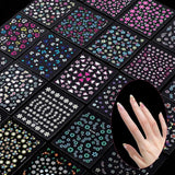 3D Nagelsticker 30 Blatt Nagelsticker Selbstklebend Blumen Blumenherzform Nageldesign Naklejka na paznokcie Nageldesign Zubehör Nagelaufkleber Für DIY Dekorationen, Maniküre, Handyhüllen