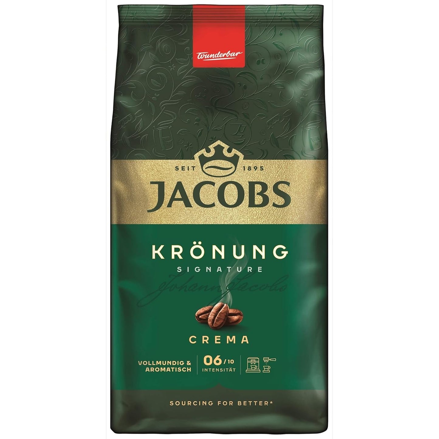 Jacobs Krönung Cream, kawa pełnoziarnista, opakowanie 4 szt. (4 x 1000 g)