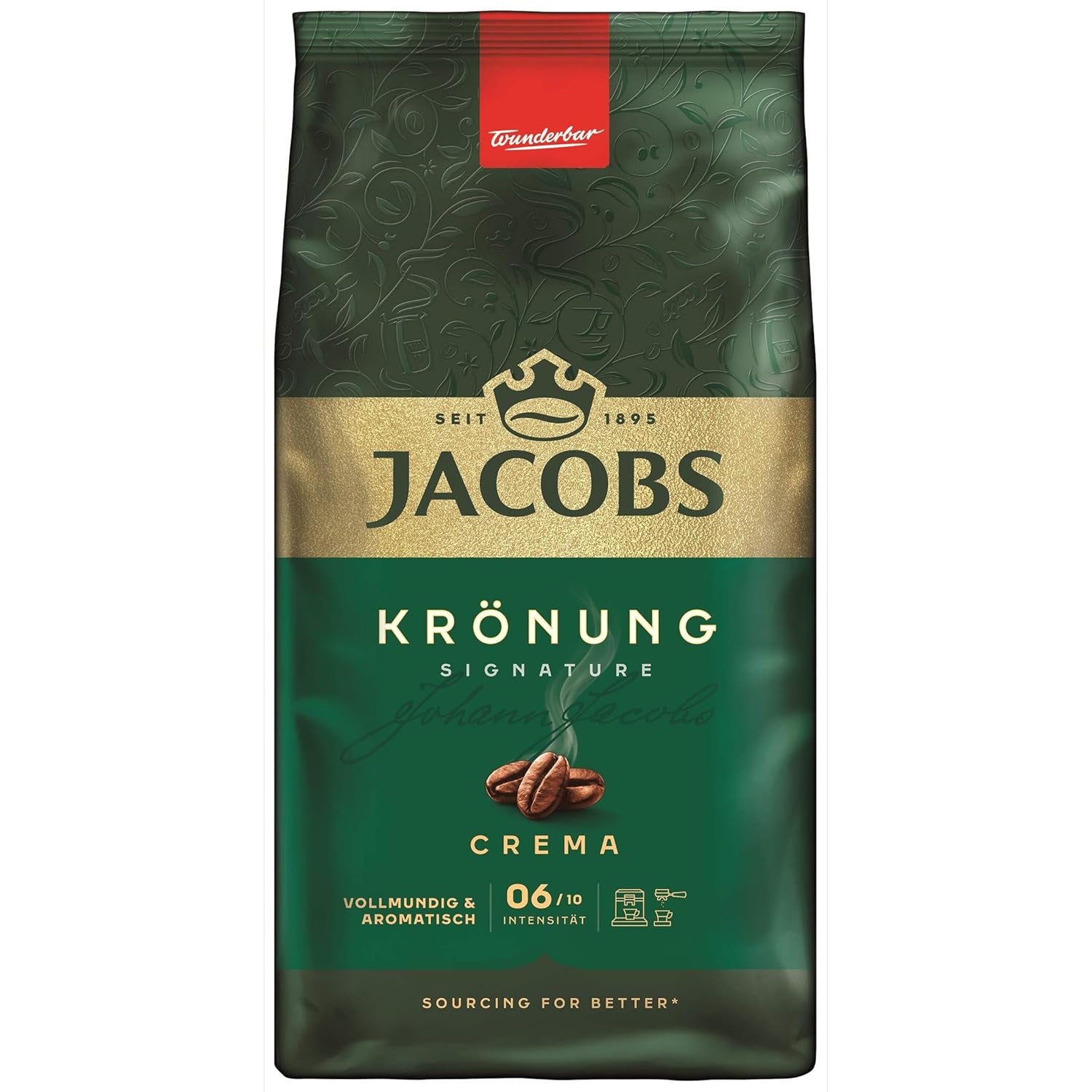 Jacobs Krönung Cream, kawa pełnoziarnista, opakowanie 4 szt. (4 x 1000 g)