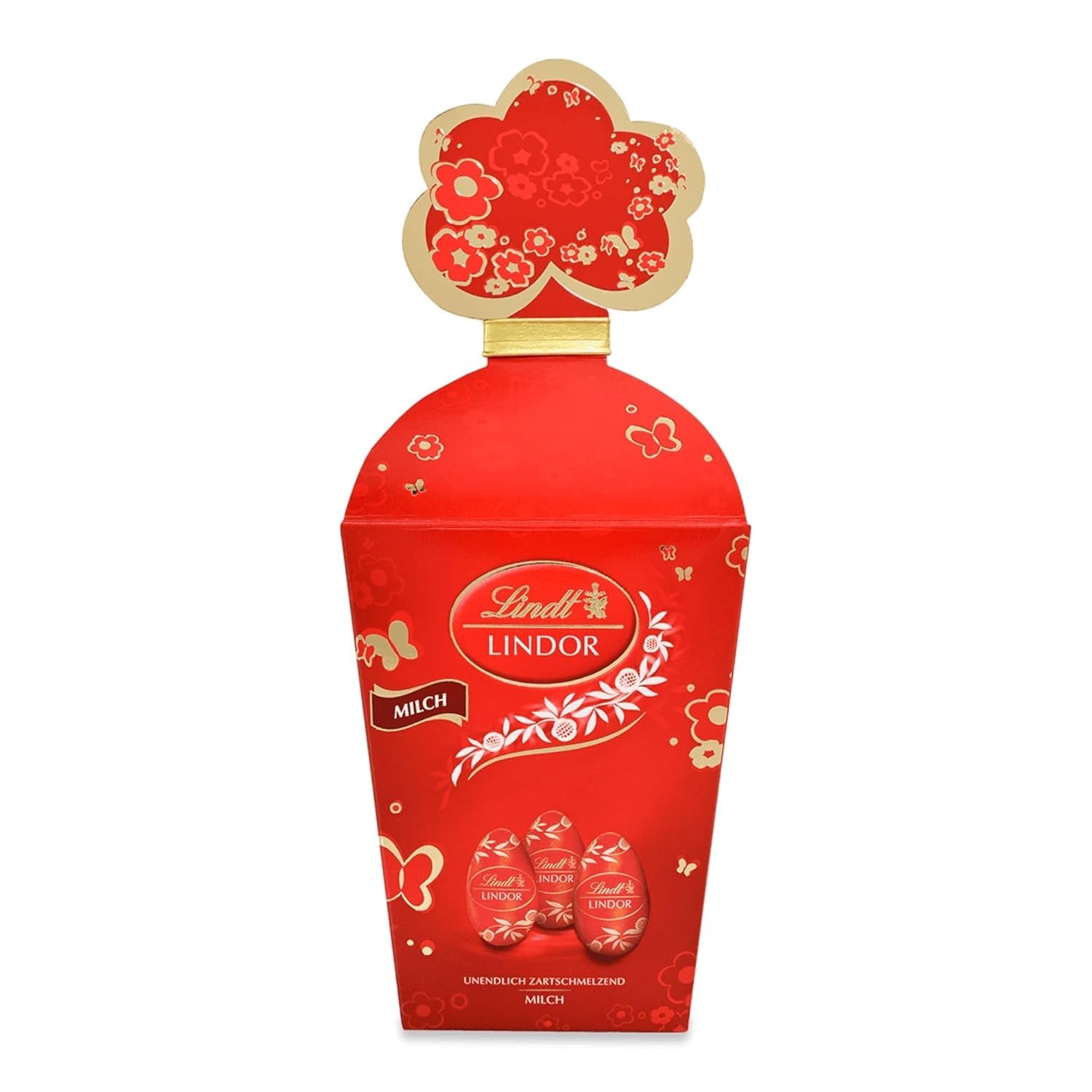 Mieszanka Wielkanocna Lindt Czekolada LINDOR | Pudełko 144g | Rozpływające się w ustach jajka LINDOR w trzech wariantach: Czekolada mleczna, Czekolada gorzka, Orzech laskowy | Czekolada Wielkanocna | Prezent czekoladowy | 1 opakowanie