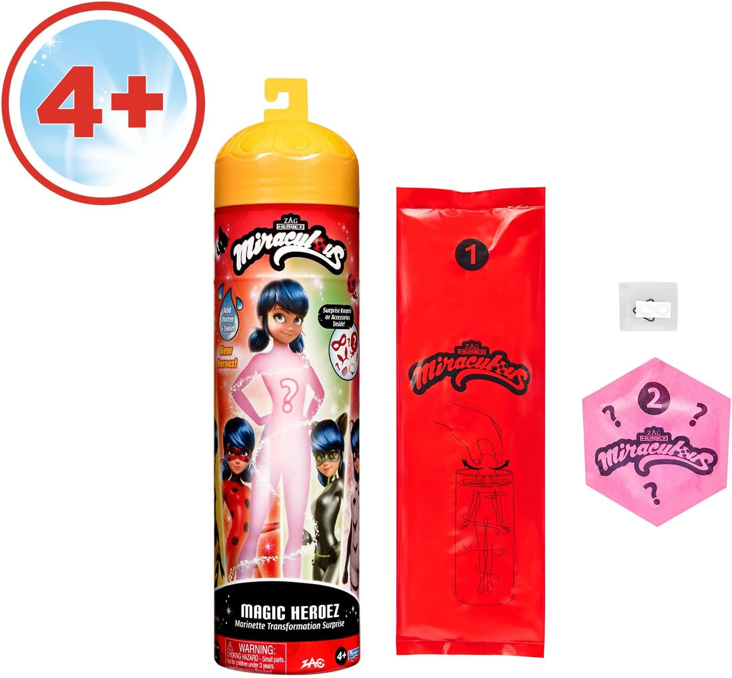 Bandai - Cudowna Biedronka - Lalka Marinette Zmiana Koloru Niespodzianka - Cudowna Lalka z Przegubami, 26 cm + 3 Niespodzianki - Losowy Model - P50390 Dolls Naty Shop