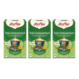 Herbata Yogi - Tulsi Serenity Organiczna ziołowa herbata ajurwedyjska Naturalna mieszanka Tulsi bez kofeiny „Święta” bazylia, lukrecja i pomarańcza Herbata Yogi 3 opakowania 3X17 torebek na herbatę (51 torebek na herbatę)
