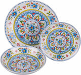 Serwis obiadowy porcelanowy 18 szt., 6 różnych kompletów talerzy, Andaluzja