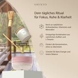 Shinto - „Złota” organiczna herbata Matcha – ceremonialna zielona herbata w proszku – certyfikat JAS i UE BIO – cieniowana i zbierana ręcznie – bezpośredni import z Uji w Japonii – 30g