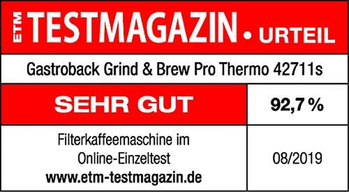 Ekspres termiczny GASTROBACK Grind & Brew Pro, srebrny, czarny