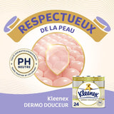 KLEENEX Dermo Douceur 4230420 Papier toaletowy, 24 rolki (4 x 6 rolek) biały, 24 sztuki (partia 6)