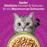 Whiskas Senior 7+ Mokra karma mieszana w galaretce, 84 saszetki, 84x85g (1 duże opakowanie) - Wysokiej jakości mokra karma dla kotów od 7 lat