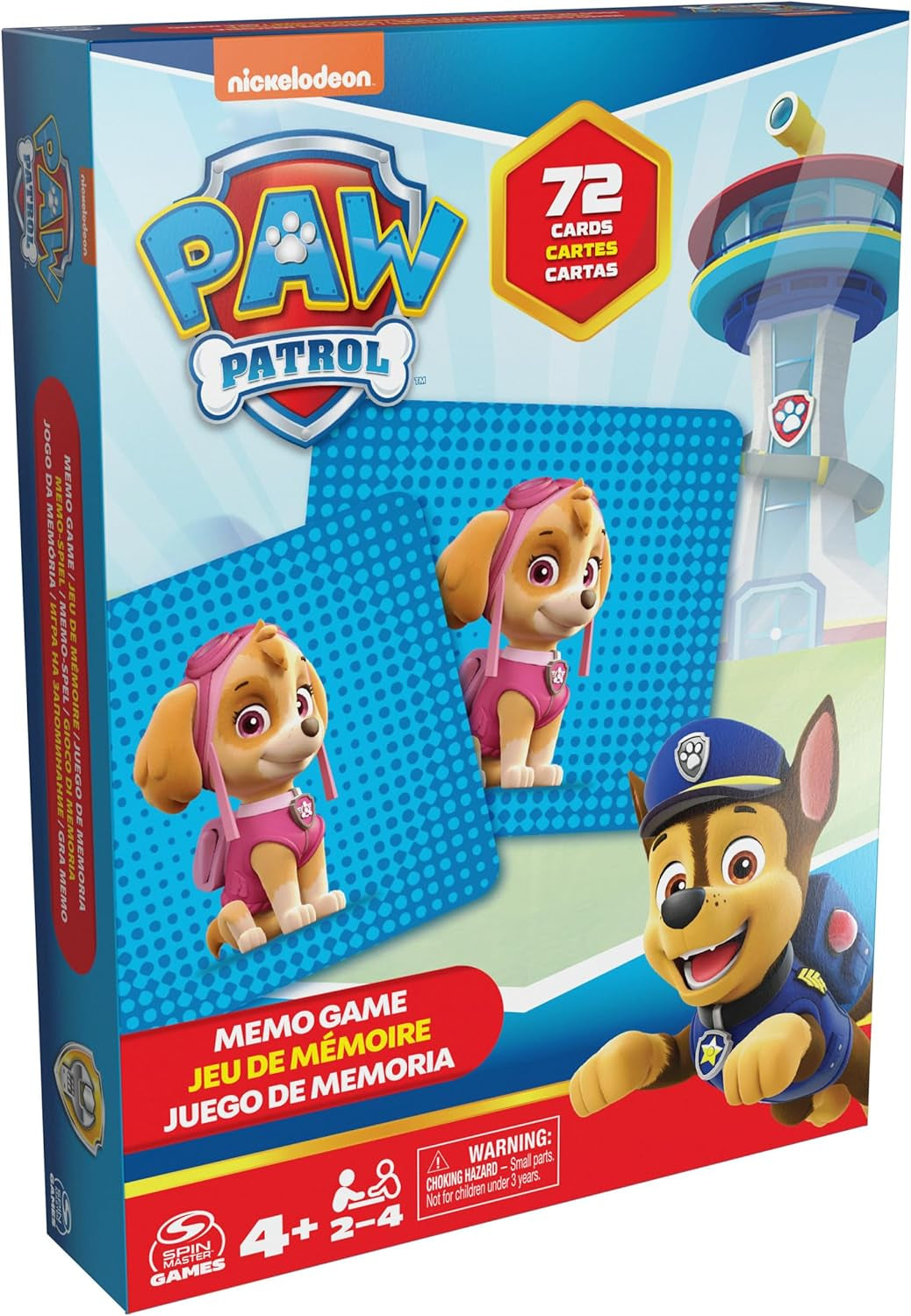 Spin Master Gry Paw Patrol, gra pamięciowa, zabawka Paw Patrol, Chase, Stella, Marcus, Ruben, gry pamięciowe z książkami, dla dzieci 4+ figurki Naty Shop domyślny tytuł