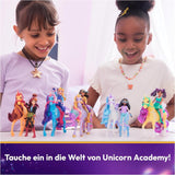 Zestaw Unicorn Academy AVA i liść jednorożca - oryginalne figurki o wysokości około 12 cm z popularnej serii Netflix Z dwoma akcesoriami i szczotkami do włosów Do pomysłowego odgrywania ról, dla dzieci w wieku od 4 lat Figurki Naty Shop