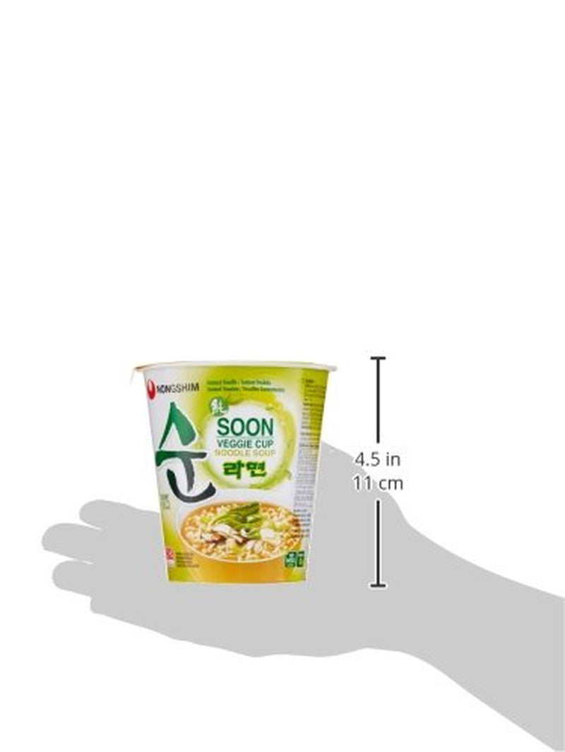 Nong Shim - Zupa Nudeln Instant Cup Soon Veggie - Opakowanie zbiorcze (12 X 67 GR)