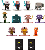Jada Toys - Minecraft Blind Pack Nanofigs, Wave 2, Minecraft Legends Nano Metal Figurka kolekcjonerska, różne modele, 4 cm, wiek 3+, czarne figurki Naty Shop