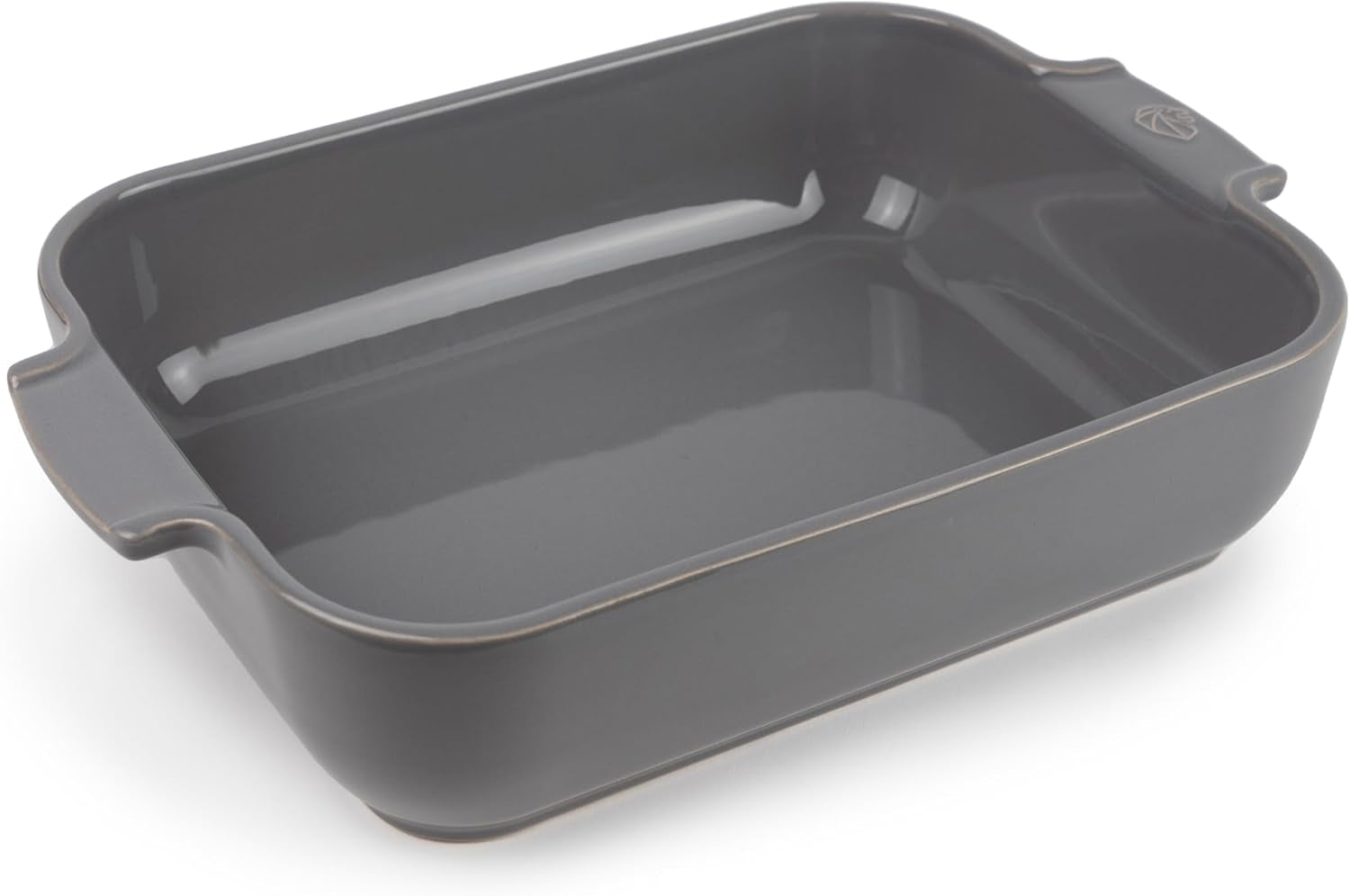 Peugeot Appolia Rechteckige Auflaufform Mit Griffen, Keramik, Schiefer / Grau, 7,2X31X21,7 Cm, Fassungsvermögen: Ca. 2 L, 60060 Formy i blachy do pieczenia Naty Shop Hellgrau