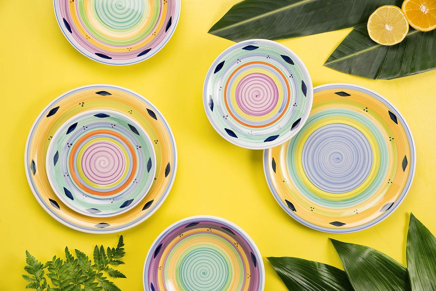Zestaw zastawy stołowej Excelsa Esprit, ceramiczny, wielokolorowy, 18 sztuk