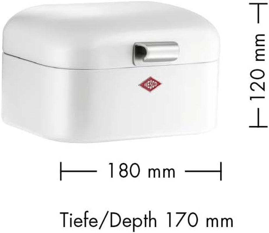Kosz na chleb Wesco 235 001 Mini Grandy 17 x 18 x 12 cm (dł./szer./wys.) różowy, stal nierdzewna Pudełka do przechowywania żywności Naty Shop