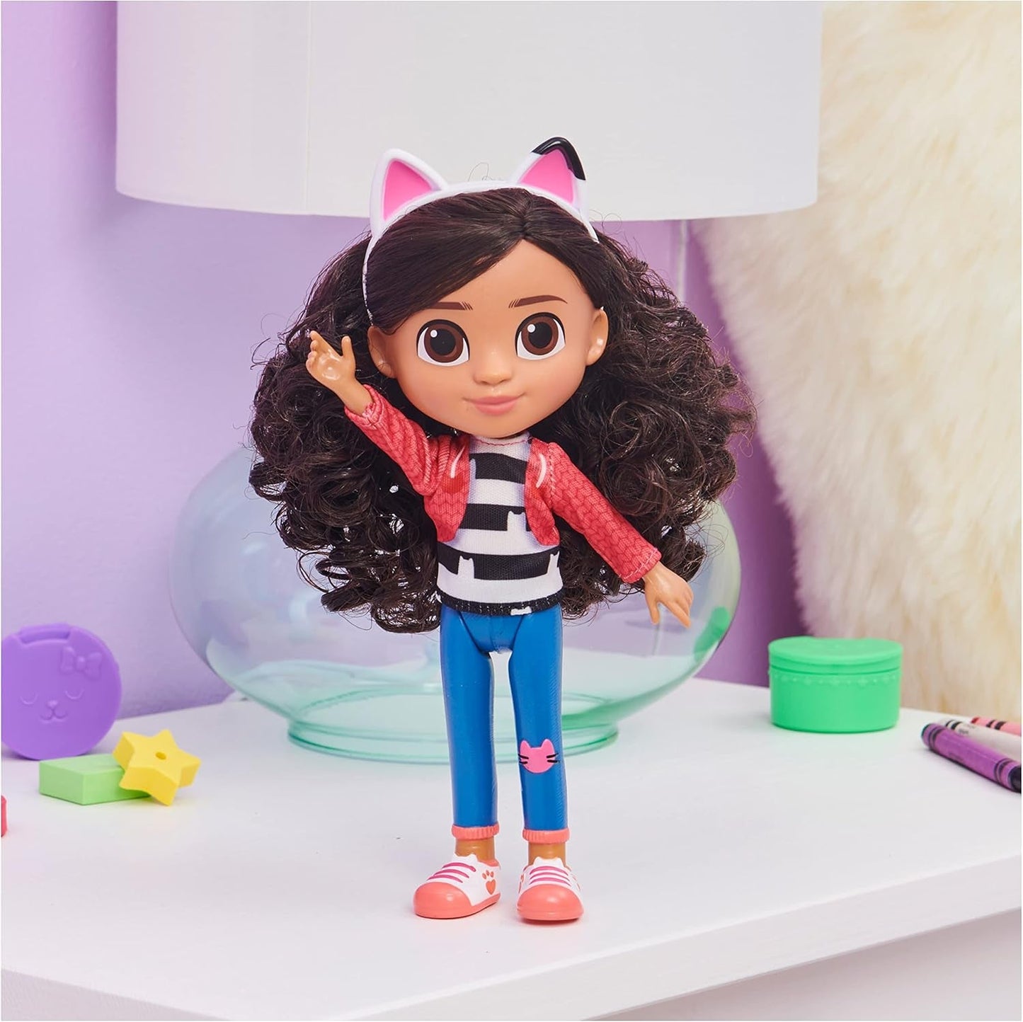DOMEK DLA LALKI GABBY'S DREAMWORKS - Lalka Gabby Girl o średnicy 20 cm, odpowiednia dla dzieci w wieku od 3 lat