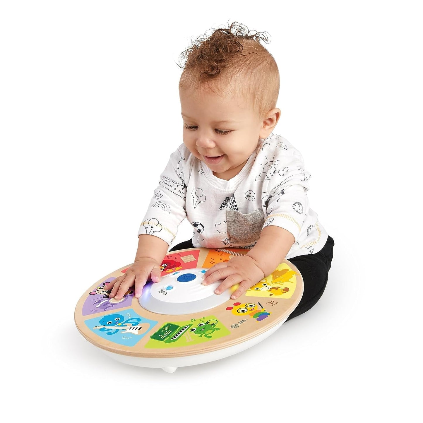Mały Einstein, Hape, Cal's Smart Sounds Symphony Magic Touch Drewniana elektroniczna zabawka aktywna w 3 językach (angielskim, francuskim i hiszpańskim), 3 tryby, od 6 miesiąca życia Zabawki dla dzieci Naty Shop