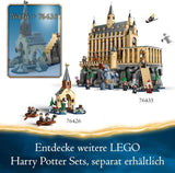 LEGO Harry Potter Zamek Hogwart: Wielka Sala, zabawka kolekcjonerska z 11 minifigurkami, w tym Hermioną Granger, magiczny prezent dla chłopców i dziewcząt 76435 Zestawy do budowania Besuche den LEGO-Store